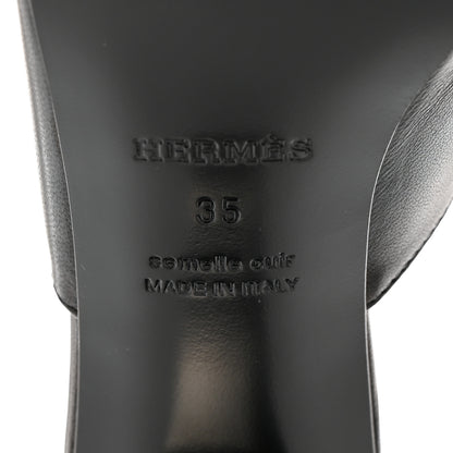 Hermes Nappa Iconique 60 Sandals 35 Black 8 of 9