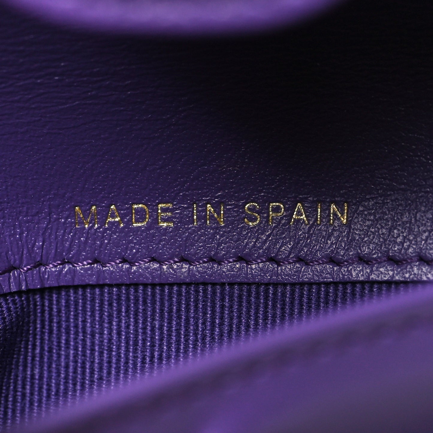 Caviar Quilted Medium Flap Wallet Purple