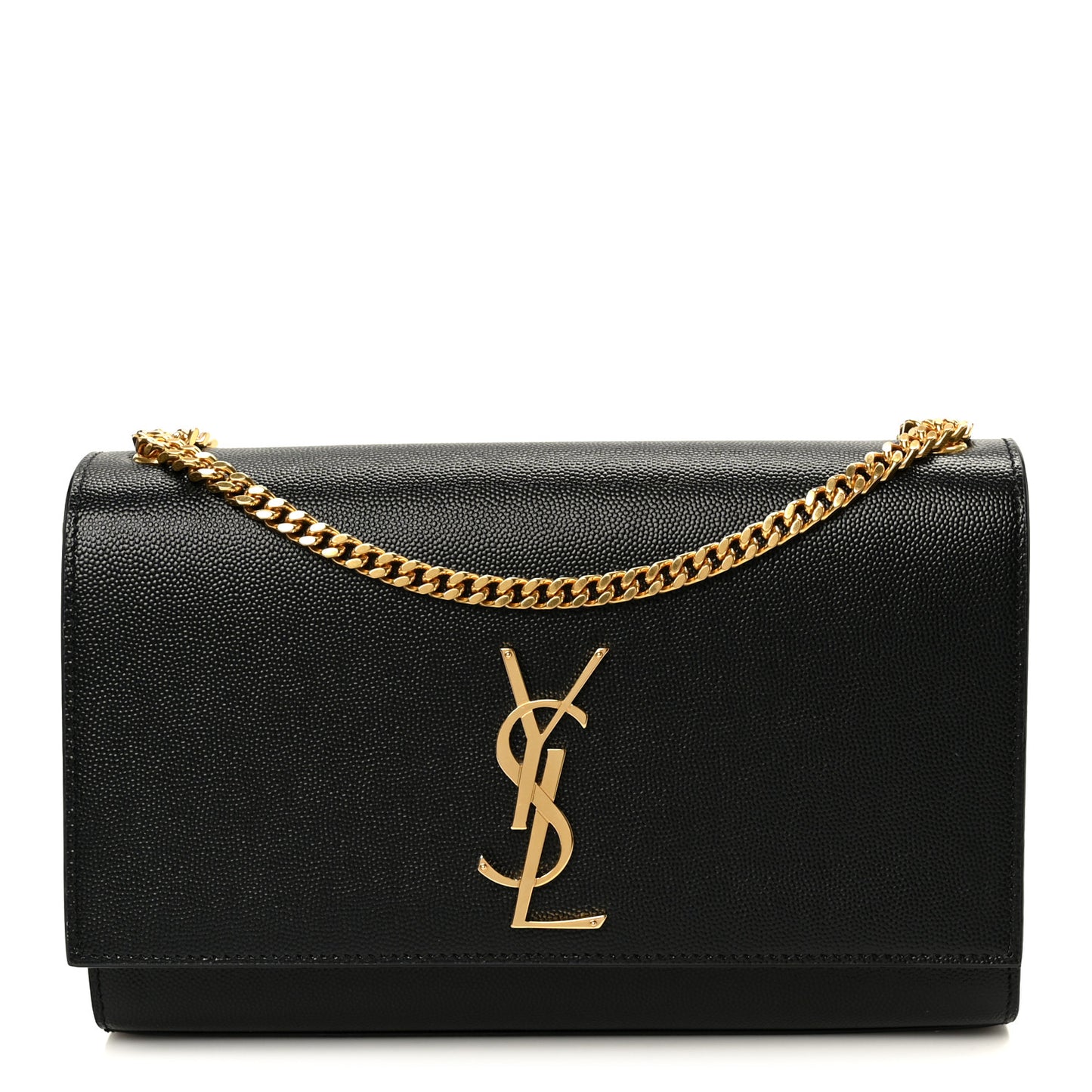 Grain De Poudre Medium Classic Monogram Kate Satchel Black