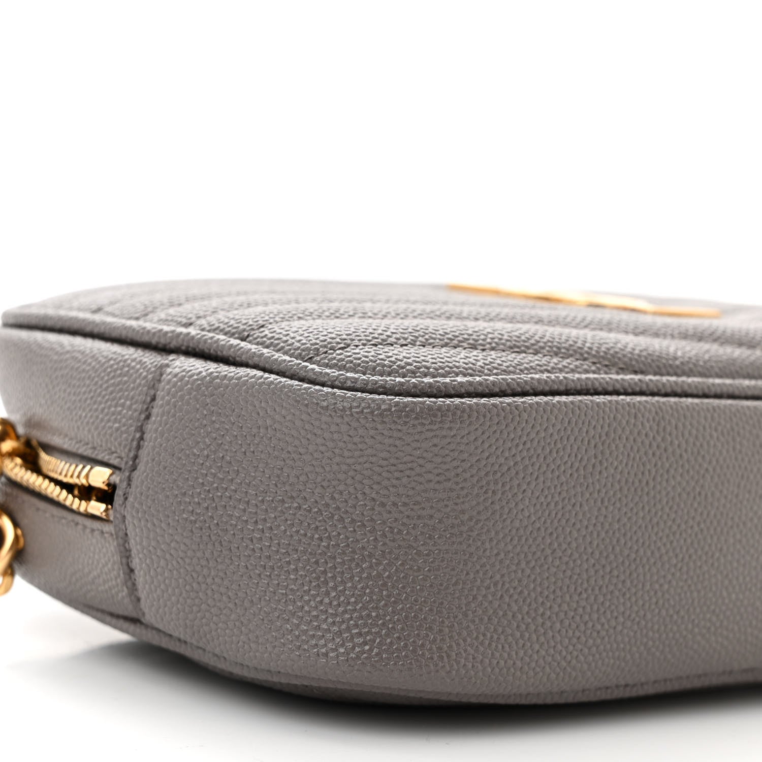 Saint Laurent Grain De Poudre Matelasse Monogram Mini Lou Camera Bag Fog 9 of 10