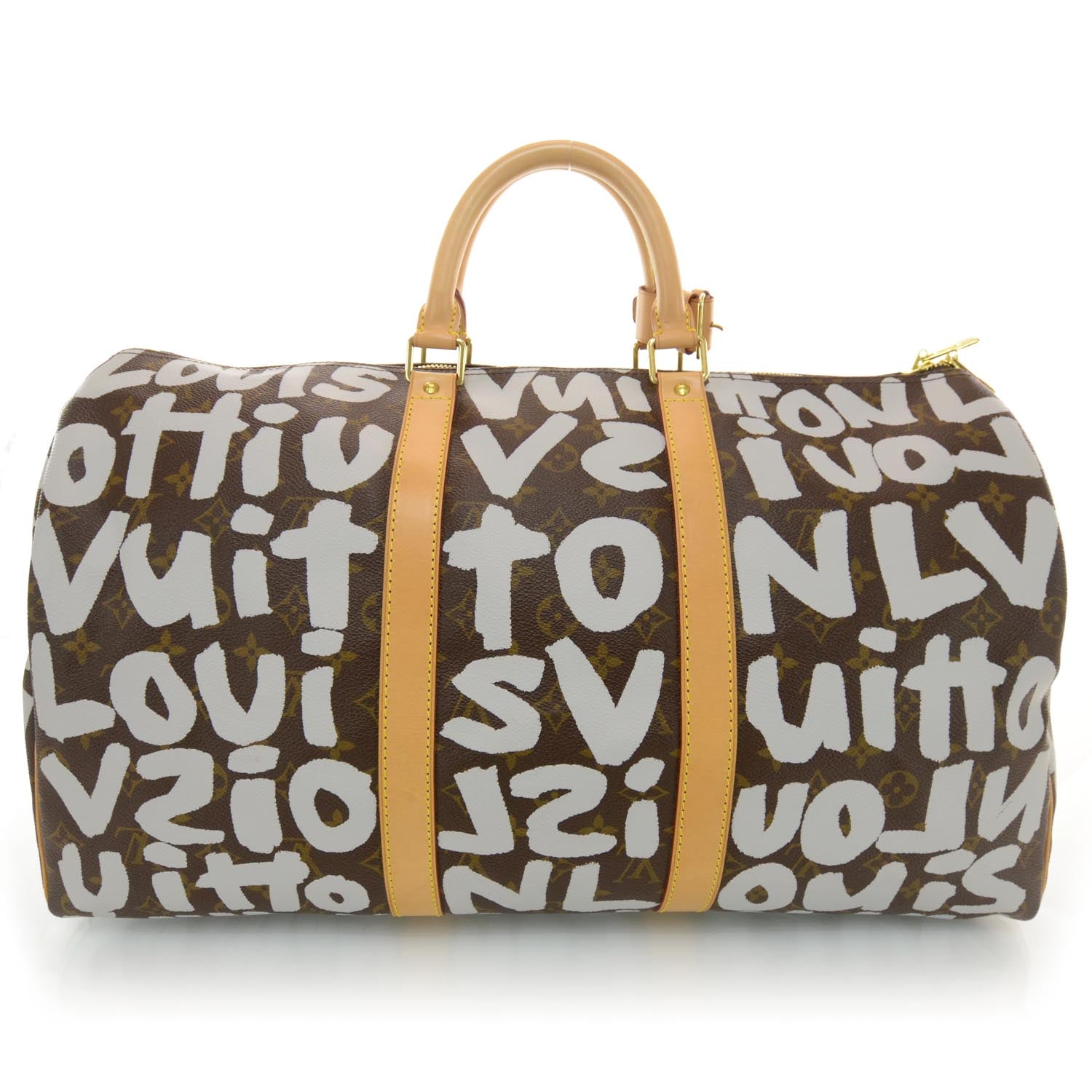 Louis Vuitton Graffiti Keepall 50 Silver 1 of 6