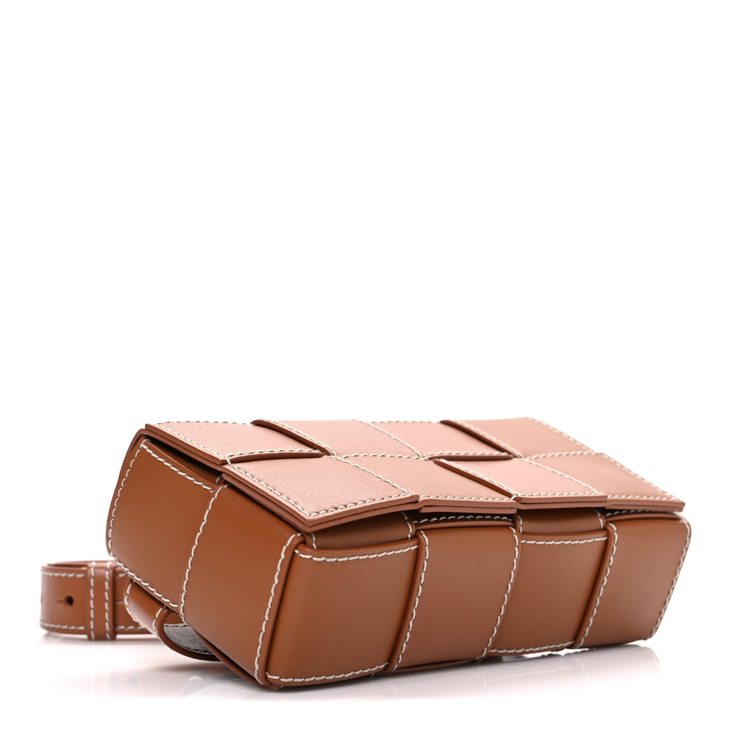 Bottega Veneta Calfskin Maxi Intreccio Mini Cassette Belt Bag Wood 4 of 11