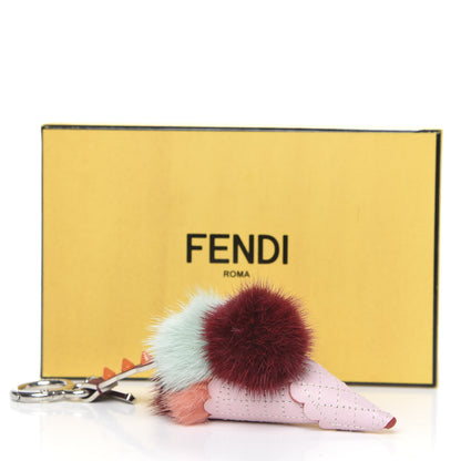 Fendi Mink Fur Calfskin Fun Fair Bag Charm Multicolor 4 of 4