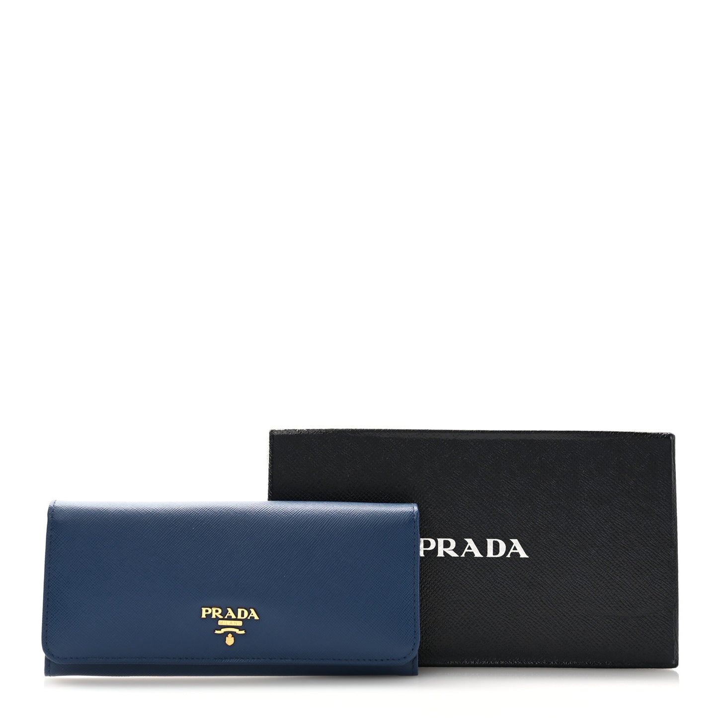 Saffiano Metal Continental Flap Wallet Bleuette