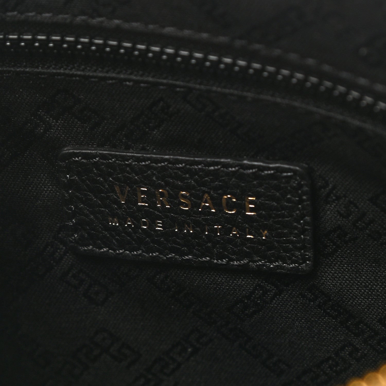 Versace Grained Calfskin La Medusa Pouch Black 6 of 6