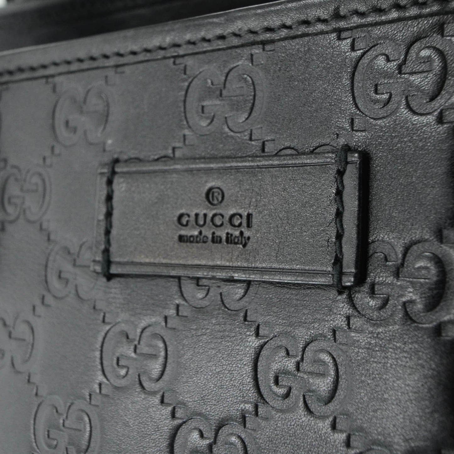 Guccissima Leather Large Tote Black