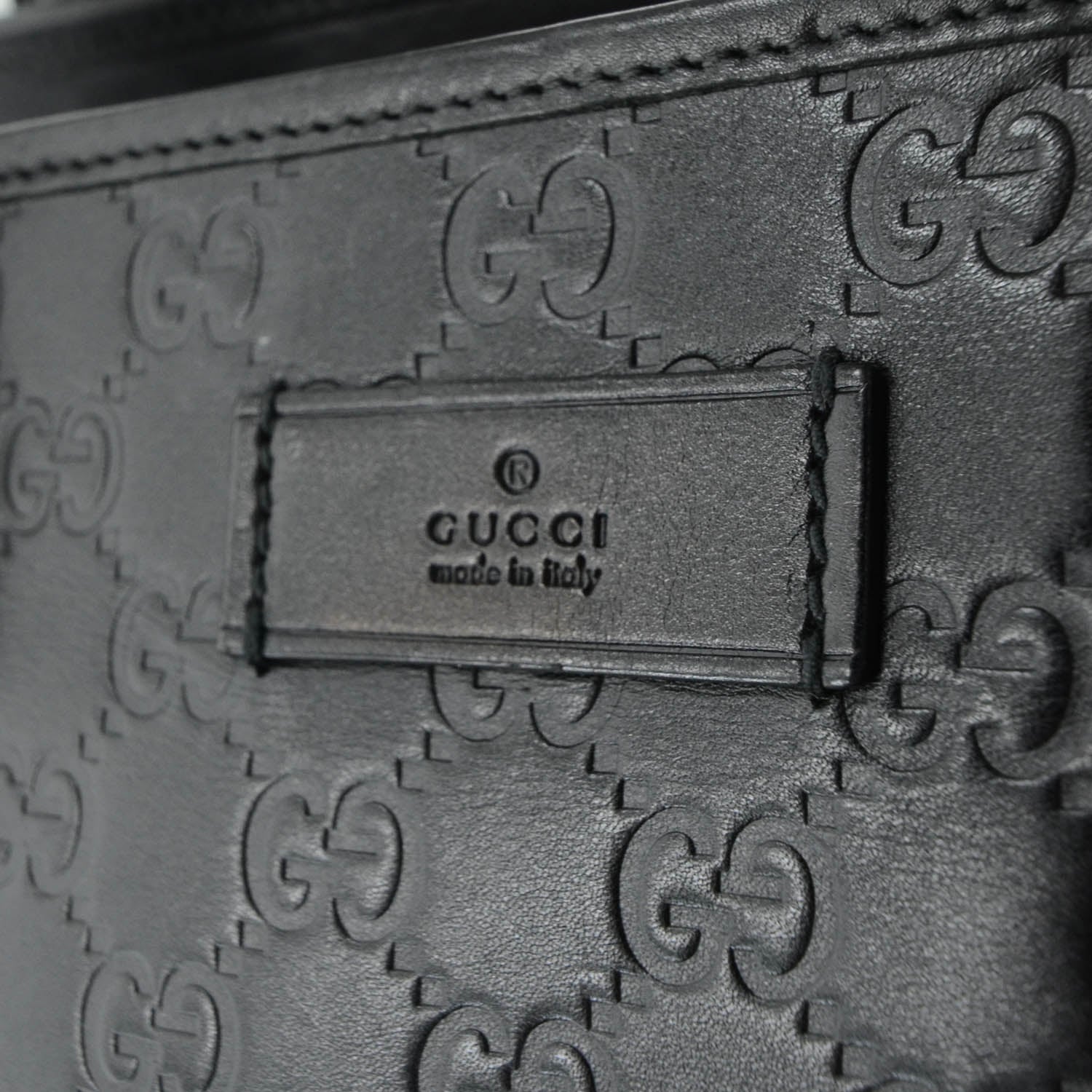 Gucci Guccissima Leather Large Tote Black 7 of 9