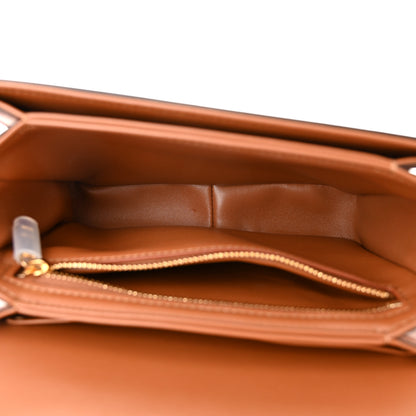 Celine Textile Natural Calfskin Teen Triomphe White Tan 5 of 11