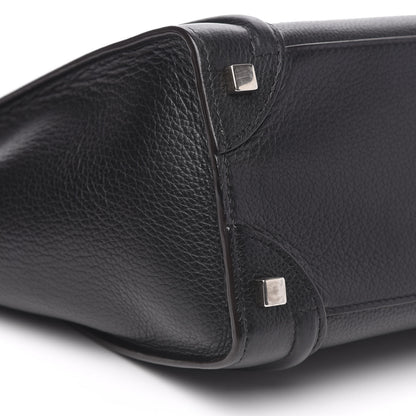 Celine Drummed Calfskin Micro Luggage Black 9 of 12