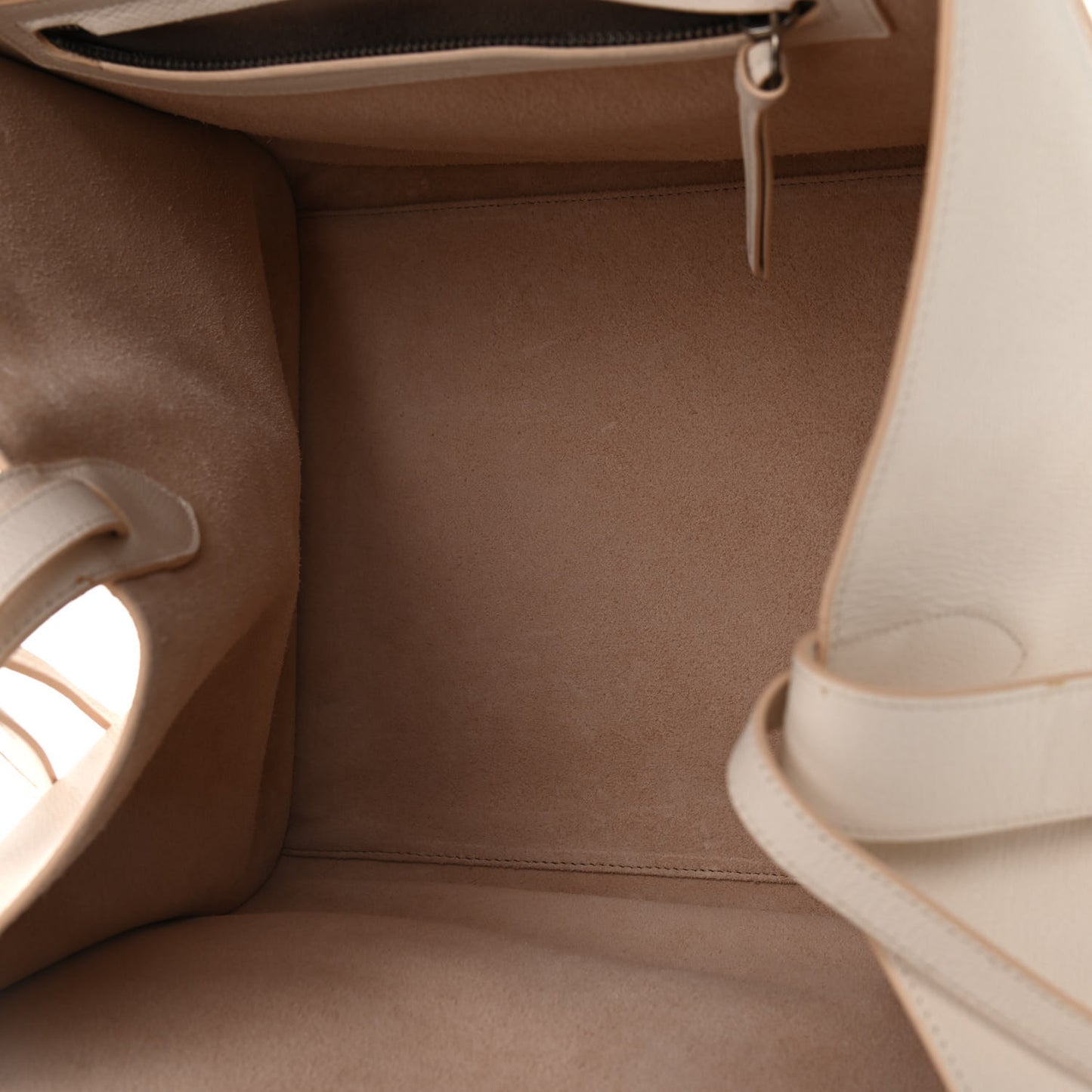 Grained Calfskin Medium Phantom Luggage Cream