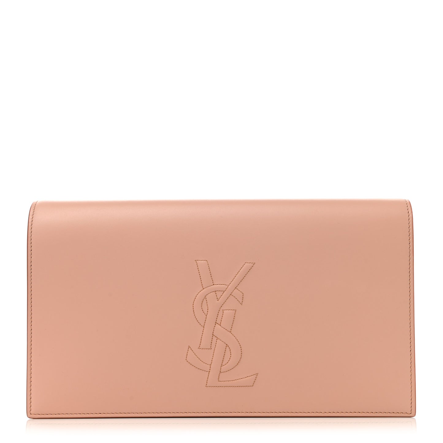 Calfskin Monogram Large Belle De Jour Clutch Pink