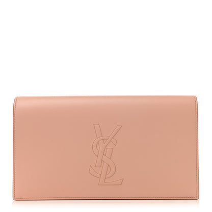 Saint Laurent Calfskin Monogram Large Belle De Jour Clutch Pink 1 of 7