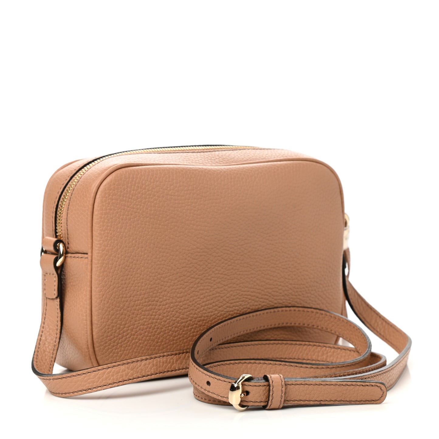 Pebbled Calfskin Small Soho Disco Bag Camelia
