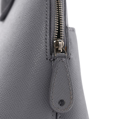 Balenciaga Signature Grained Calfskin Logo S Ville Top Handle Bag Gris Perle Fonce White 8 of 12