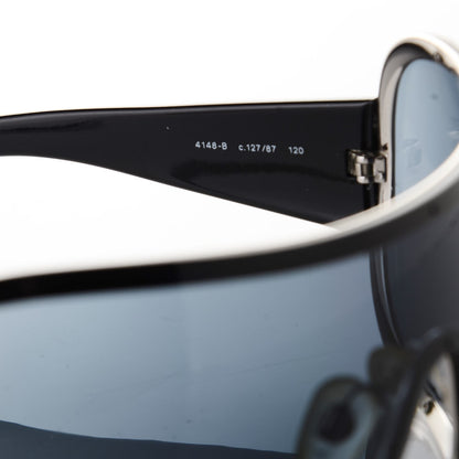 Chanel Shield Crystal CC Logo Sunglasses 4148 B Black 6 of 10