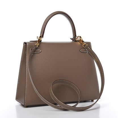 Hermes Epsom Kelly Sellier 25 Etoupe 3 of 11