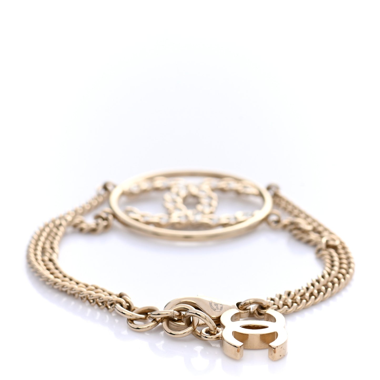 Baguette Crystal High Society CC Chain Bracelet Gold