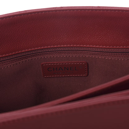 Chanel Caviar Quilted Large Zipped Shopping Tote Red 11 of 14