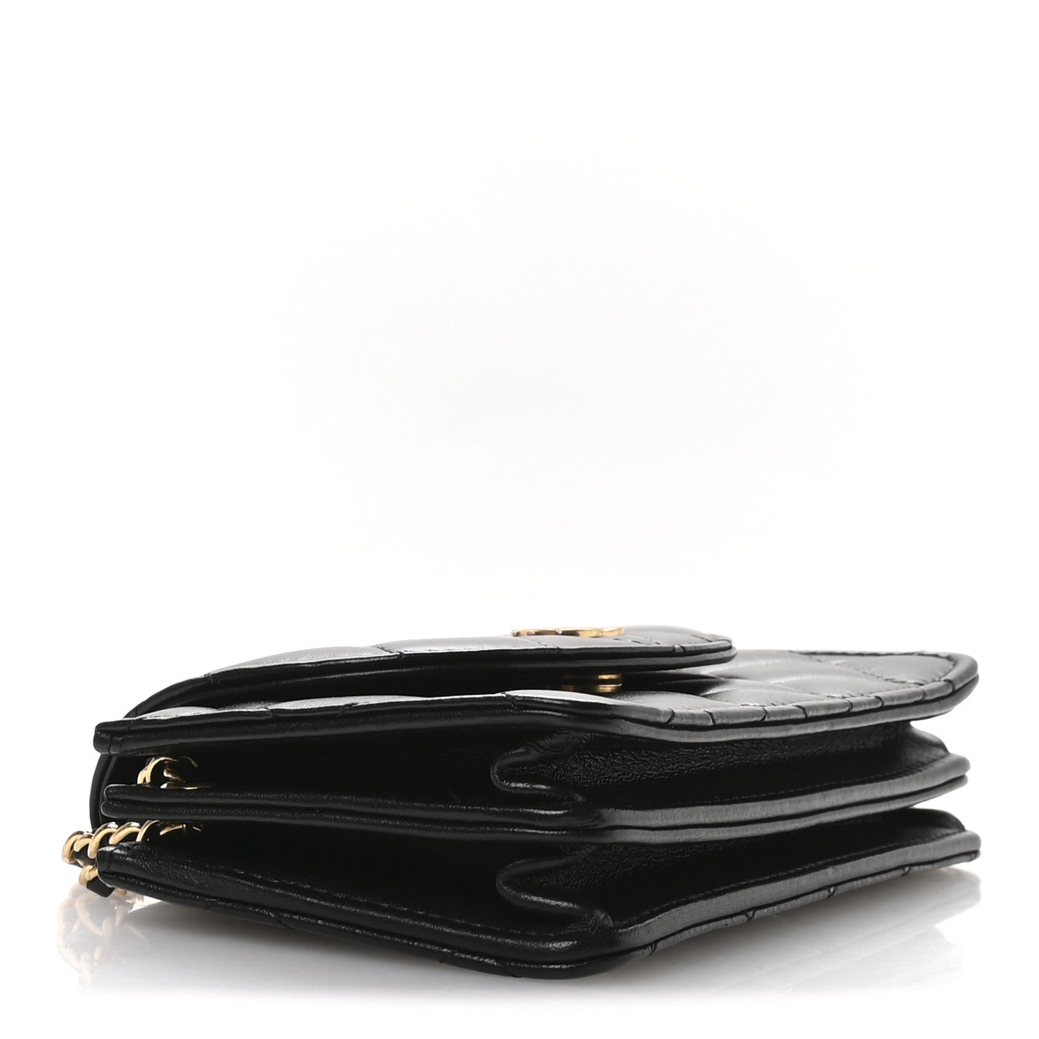 Chanel Lambskin Quilted Phone Holder Flap Black 4 of 10