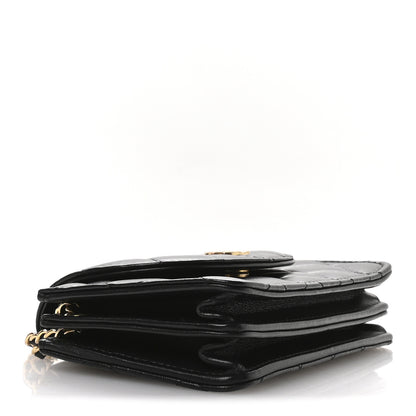 Chanel Lambskin Quilted Phone Holder Flap Black 4 of 10