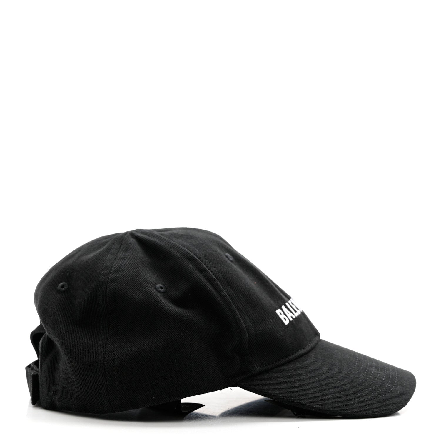 Balenciaga Cotton Drill Logo Classic Baseball Cap 59 L Black White 5 of 9