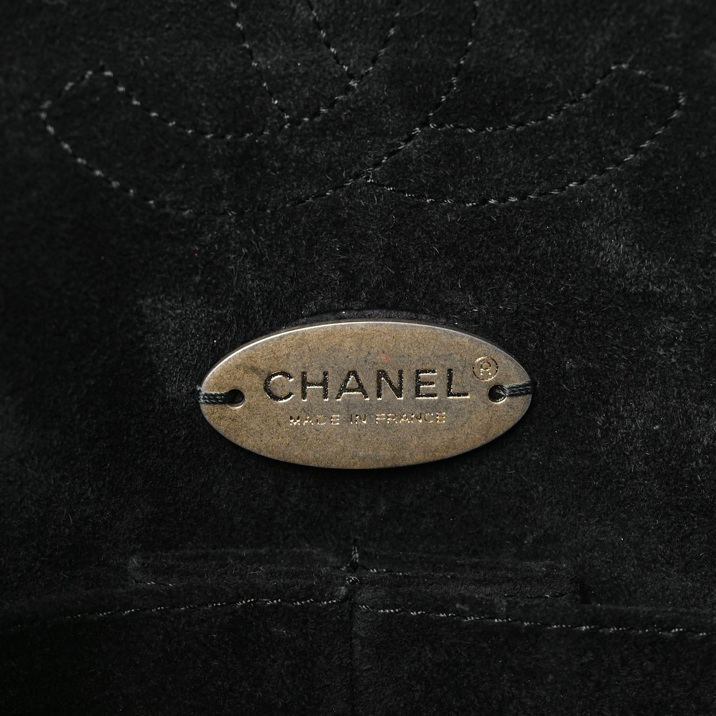Grained Calfskin Medium Classic Pure Double Flap Black
