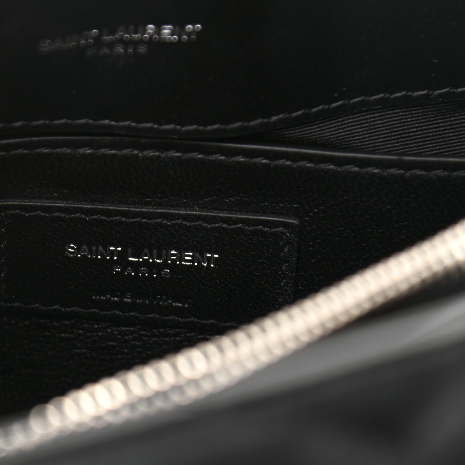 Saint Laurent Calfskin Y Quilted Monogram Small Loulou Chain Satchel Black 6 of 11