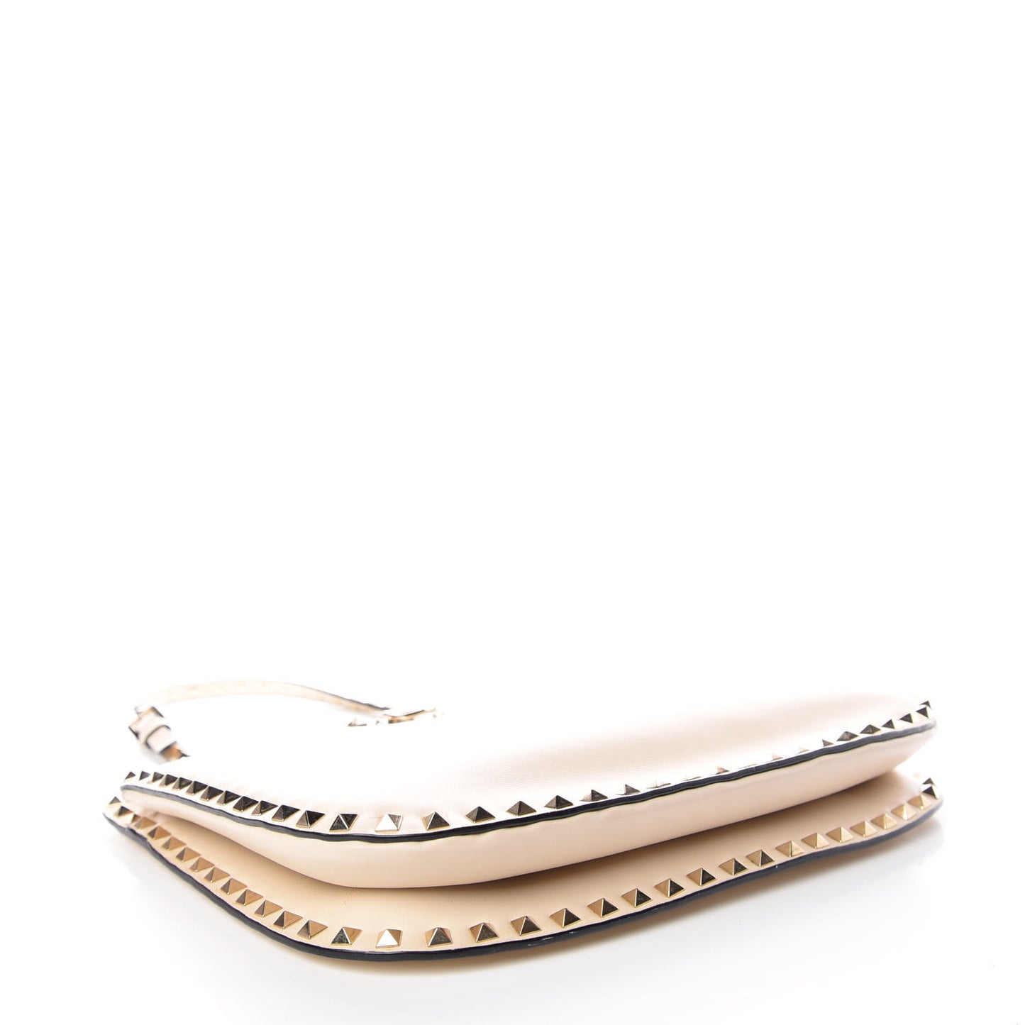 Vitello Rockstud Shoulder Satchel Ivory