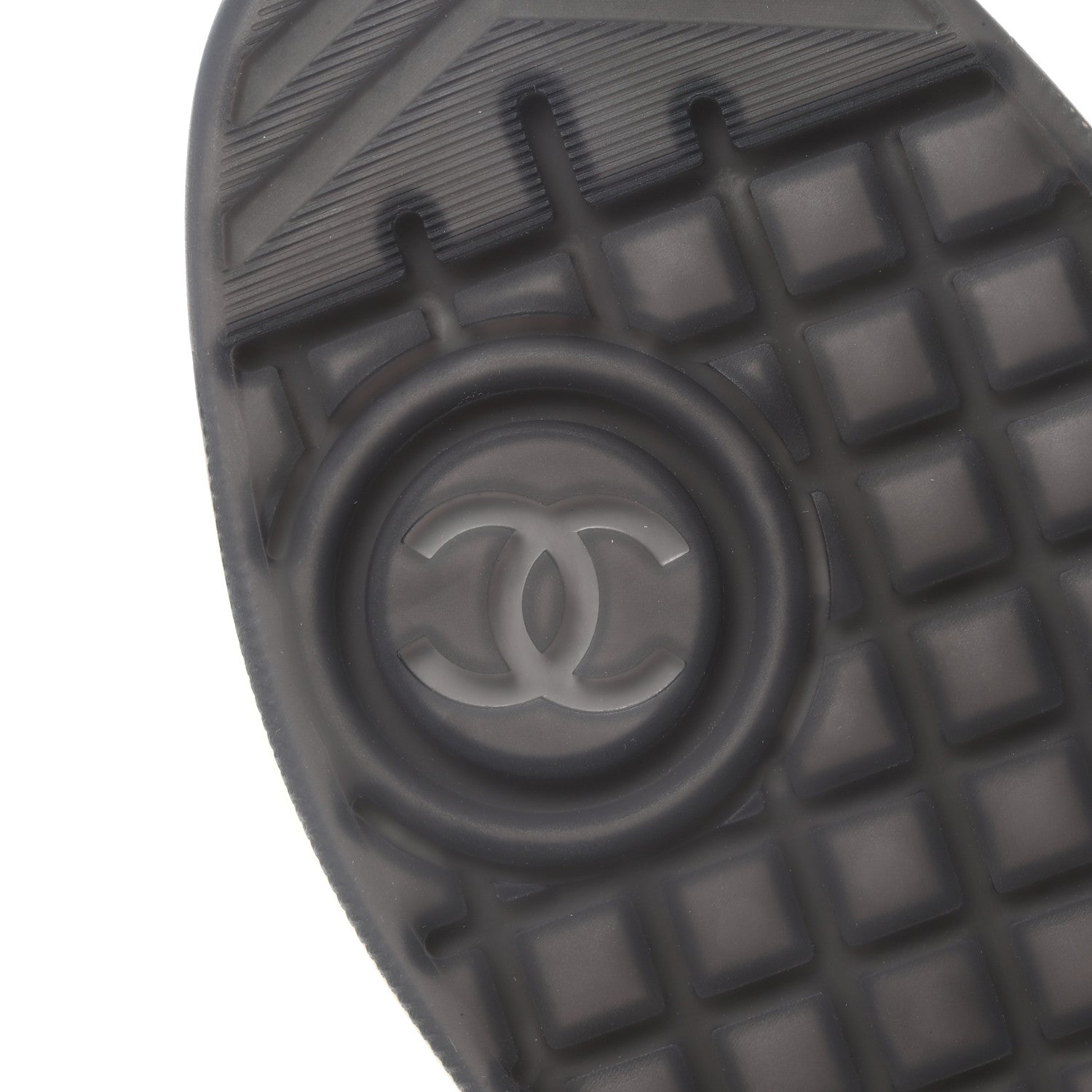 Chanel Suede Fabric Calfskin Womens CC Sneakers 36 Black White 6 of 10