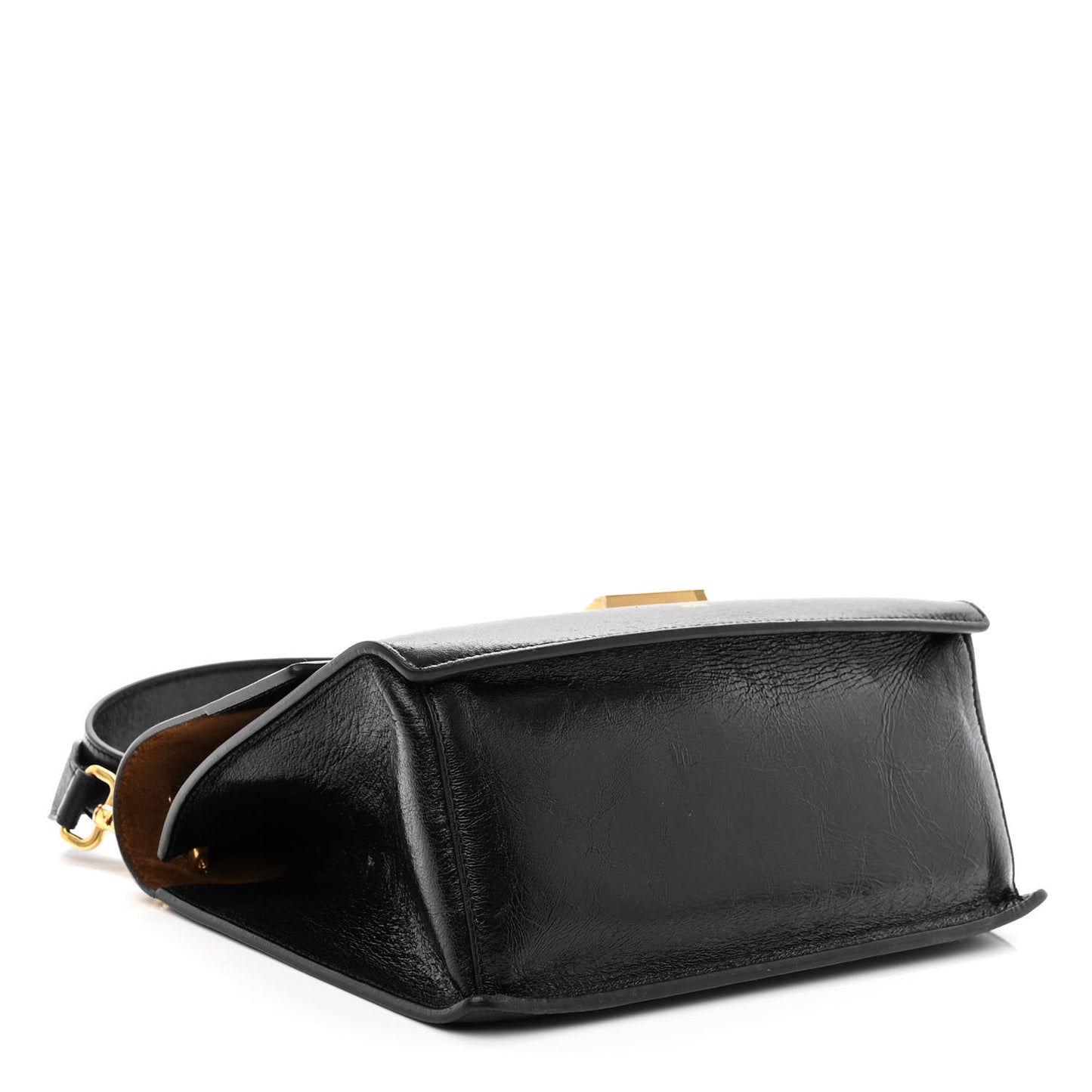 Agnello Old Shine F is Fendi Kan U Shoulder Bag Black