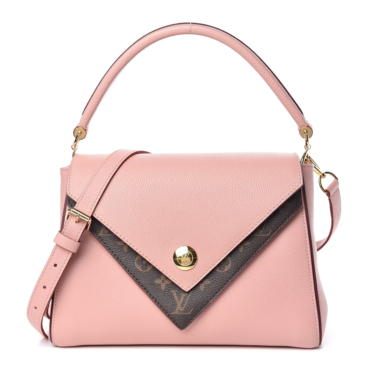 Louis Vuitton Grained Calfskin Monogram Double V Rose Poudre 1 of 12