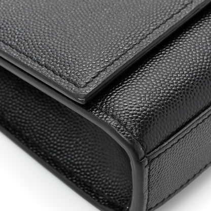 Saint Laurent Grain De Poudre Small Monogram Kate Satchel Black 10 of 11