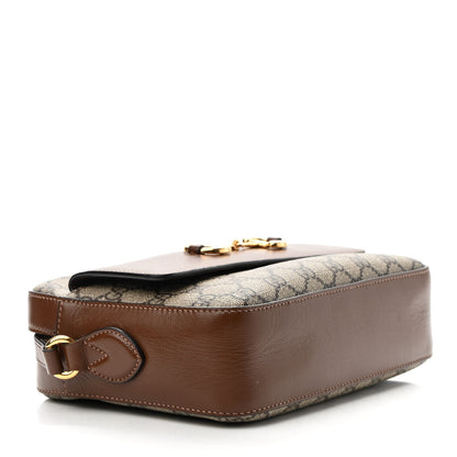 Gucci GG Supreme Monogram Small Horsebit 1955 Shoulder Bag Beige Brown Sugar 4 of 9