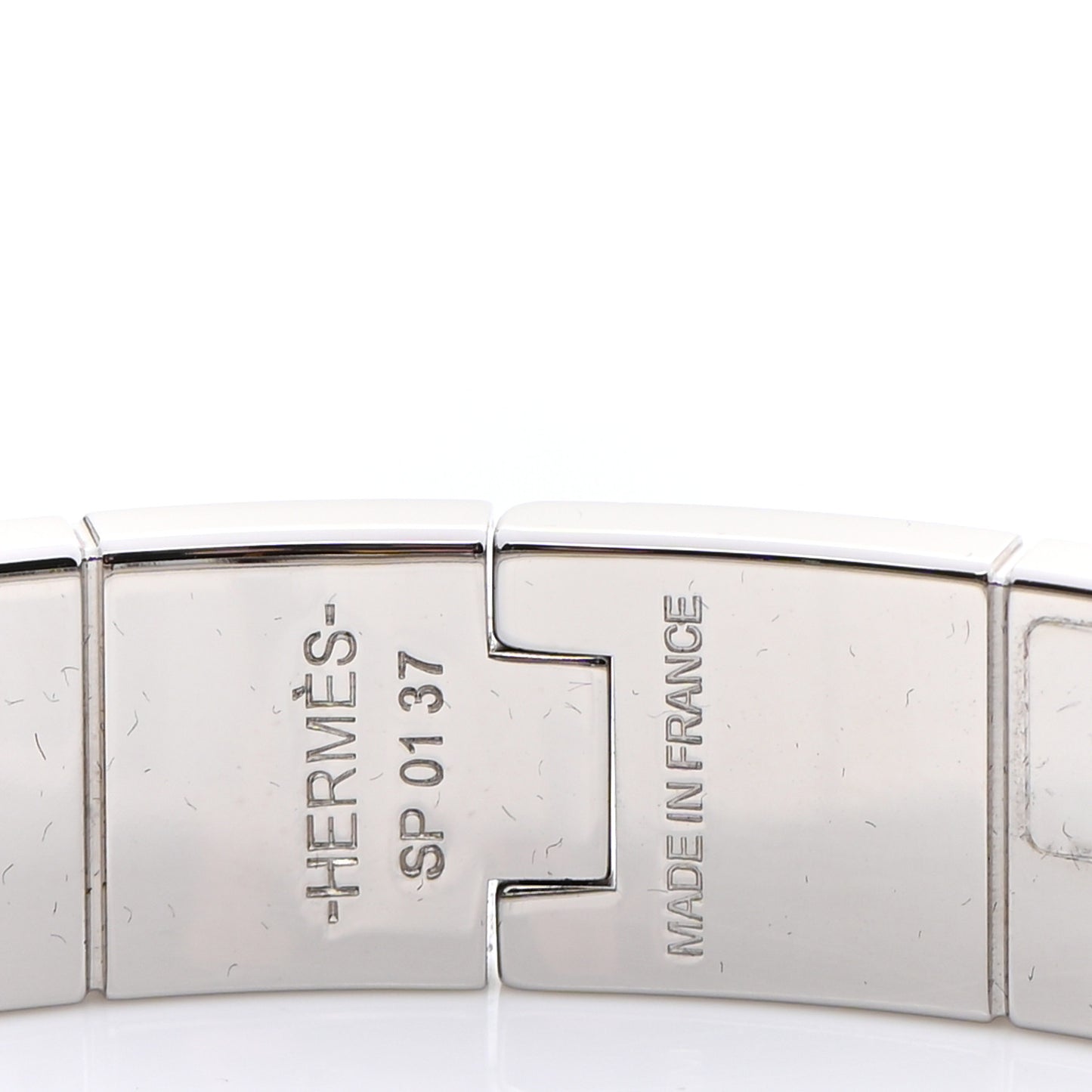 Enamel Printed Narrow Coup De Fouet Au Bloc Hinged Bracelet S Candeur