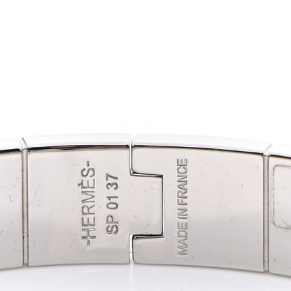 Hermes Enamel Printed Narrow Coup De Fouet Au Bloc Hinged Bracelet S Candeur 4 of 6