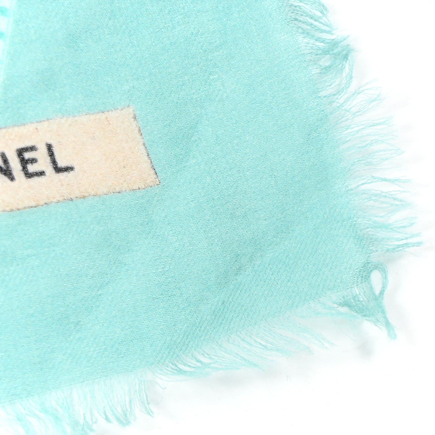 Cashmere Labels Fringe Scarf Blue Multicolor