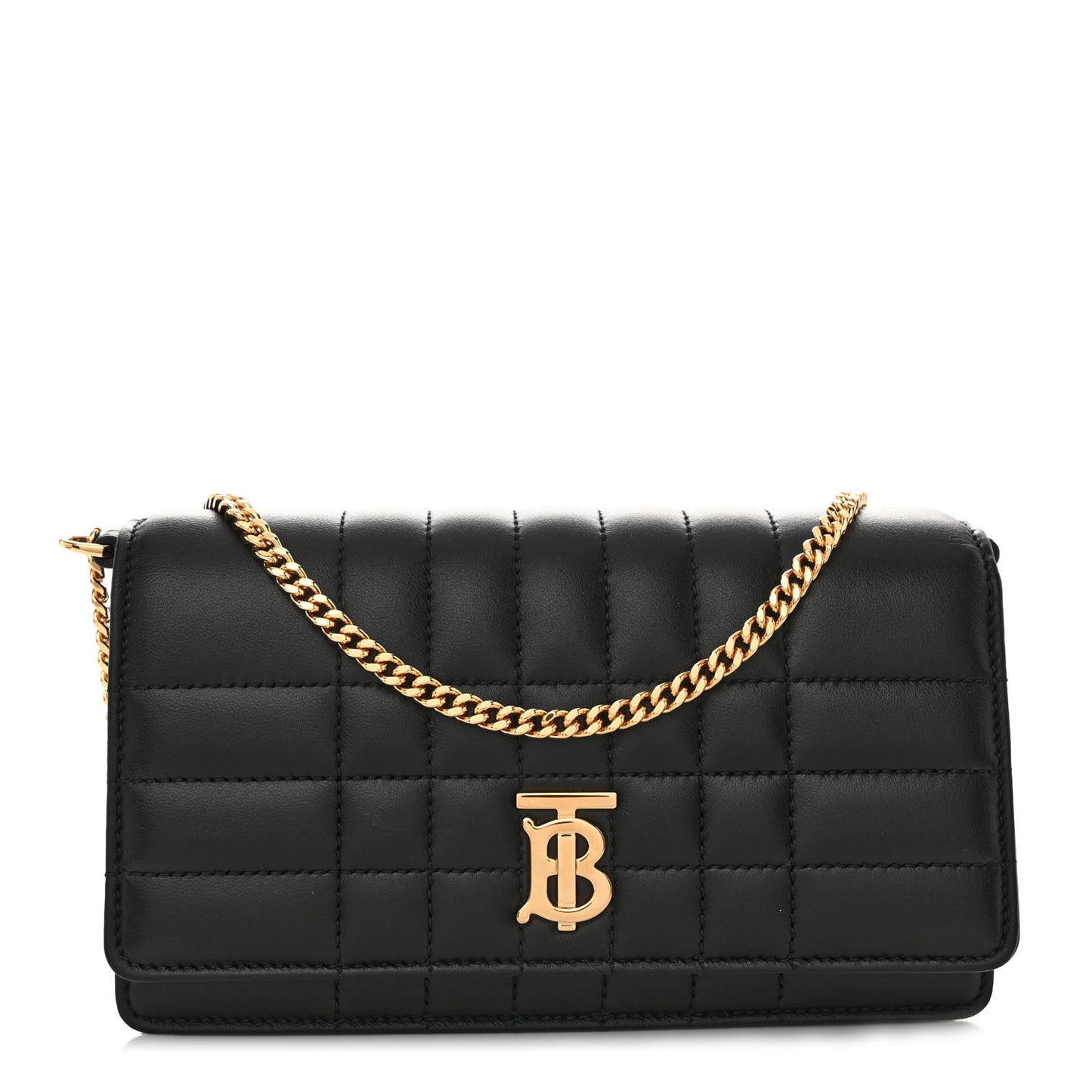 Lambskin Quilted Lola Clutch On Chain Black