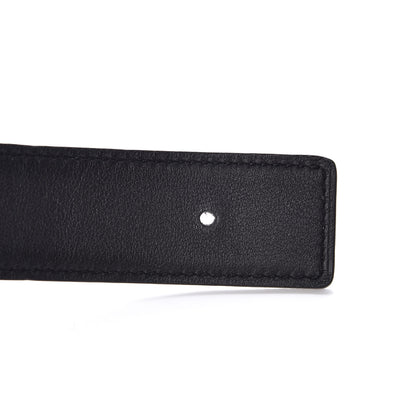 Hermes Swift Epsom 32mm Belt Strap 100 Black Etoupe 4 of 9