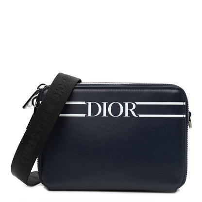 Christian Dior x Descente Double Zip Crossbody Navy Blue 1 of 12