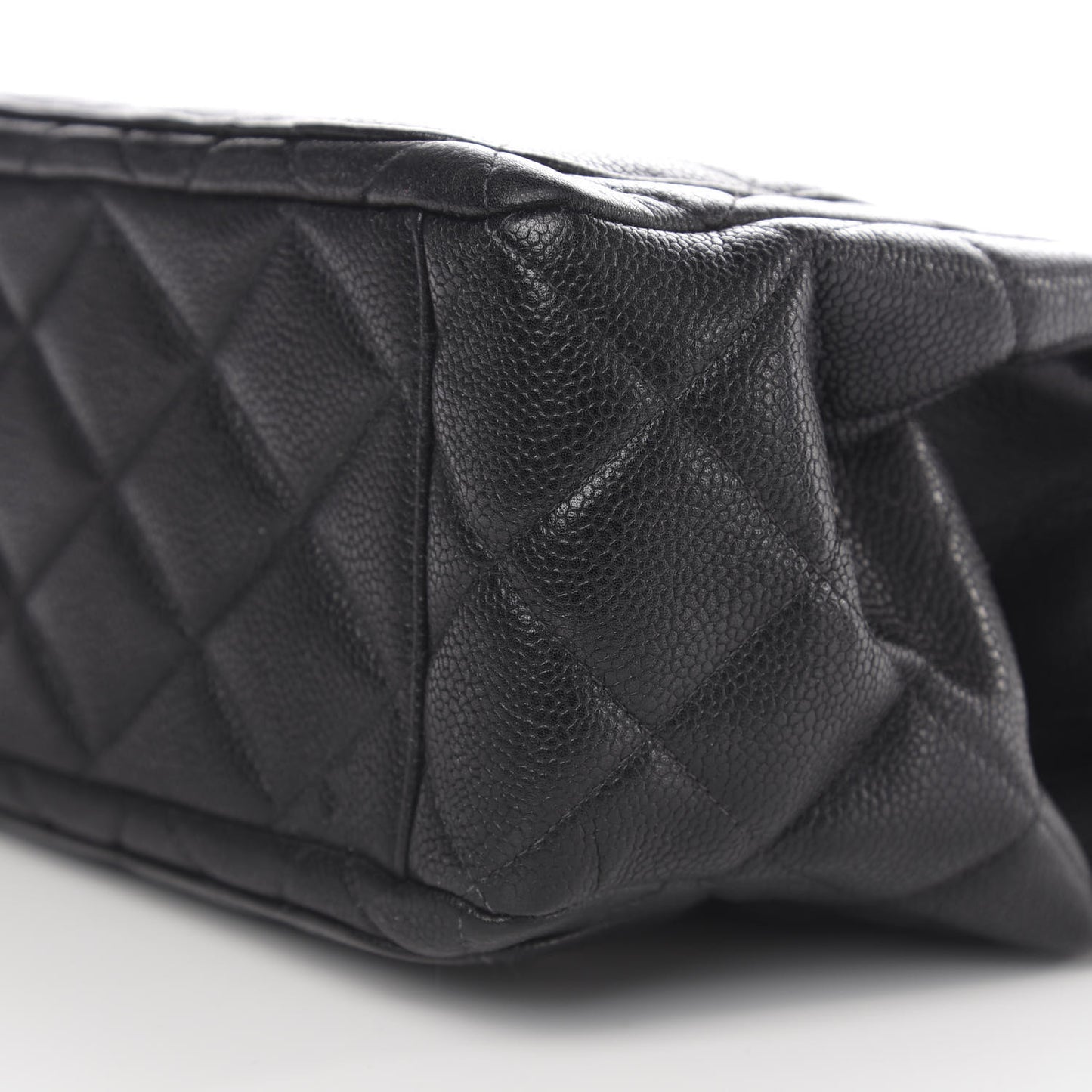 Caviar Quilted Frame Shoulder Bag Black