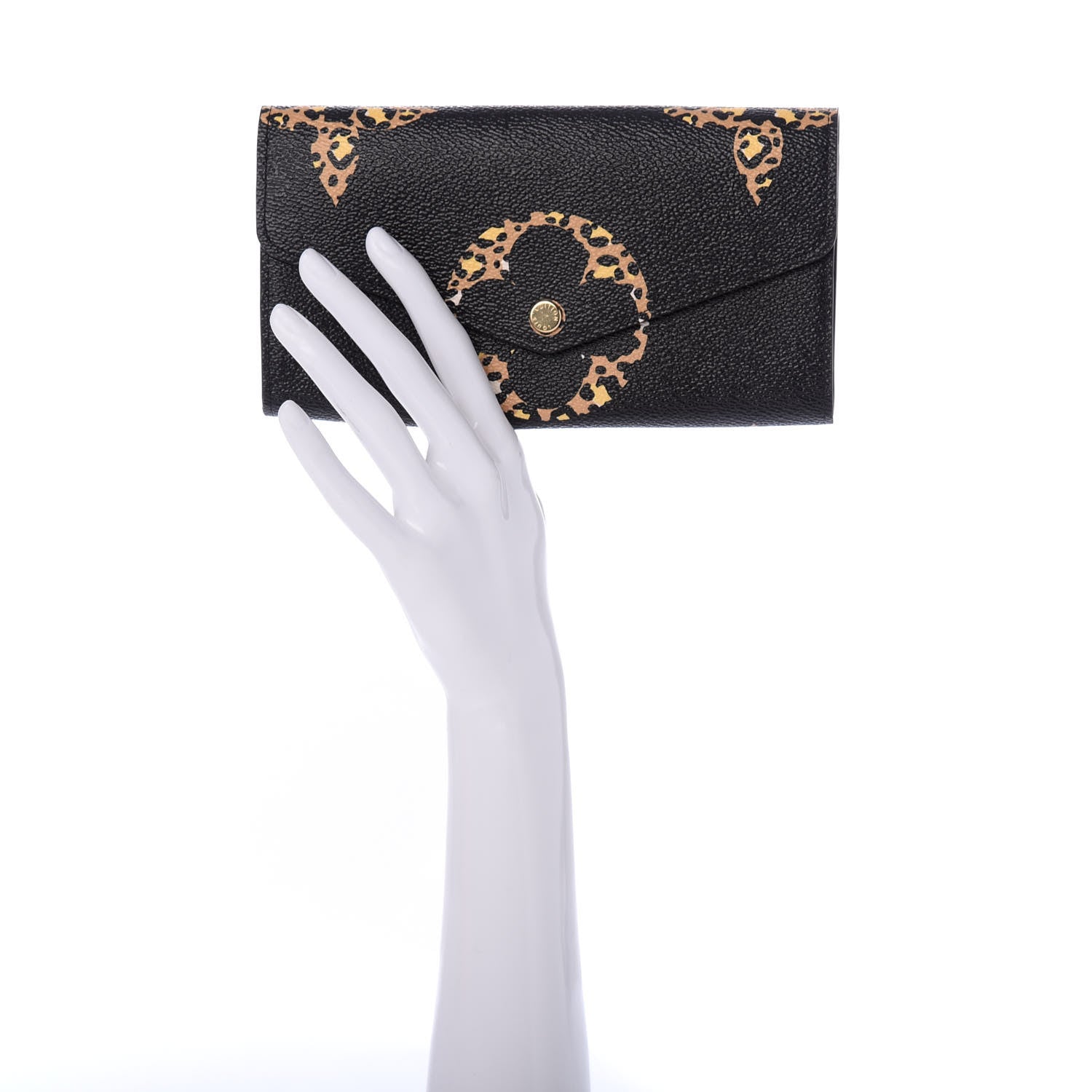 Louis Vuitton Monogram Giant Jungle Sarah Wallet Black 2 of 8