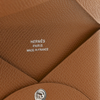 Hermes Epsom Calvi Card Case Gold 6 of 6