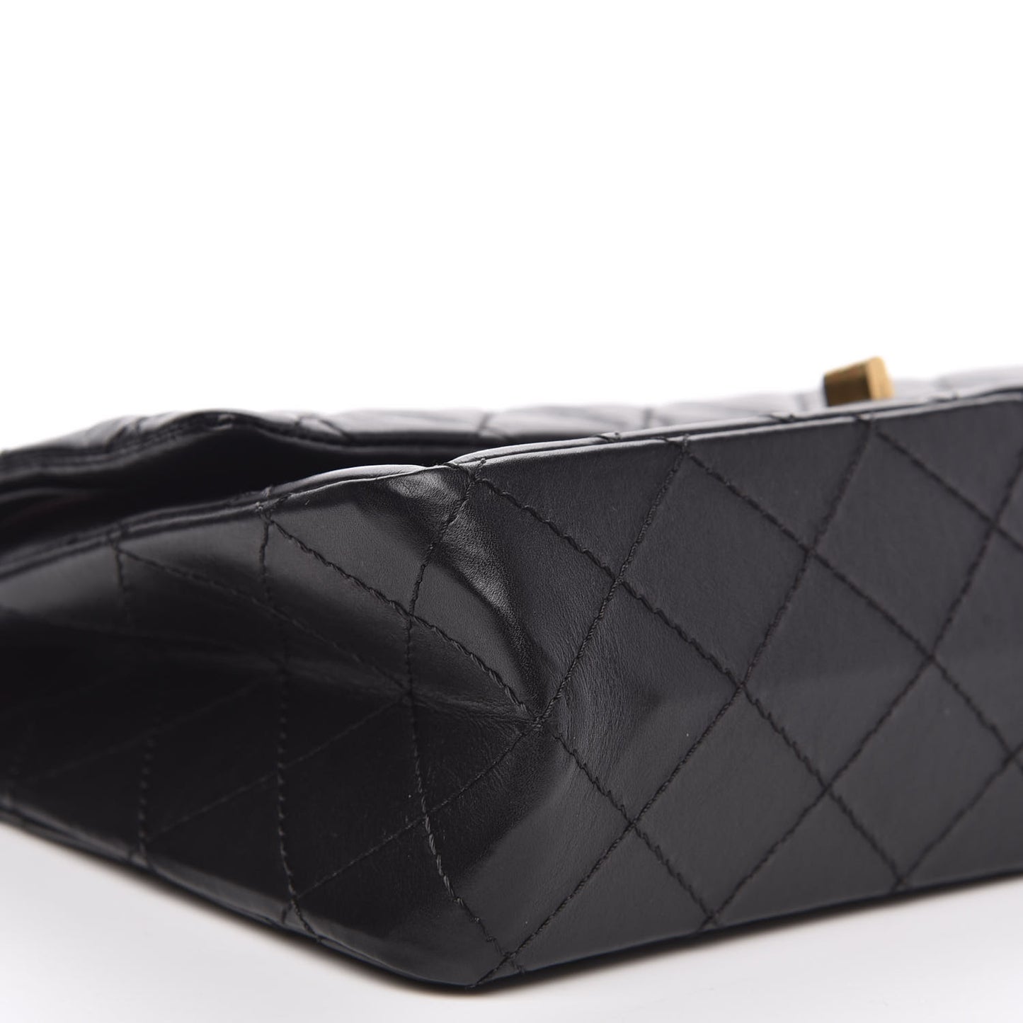 Aged Calfskin Quilted 2.55 Reissue 226 Flap Black