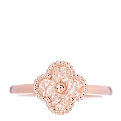 Van Cleef & Arpels 18K Rose Gold Sweet Alhambra Ring 49 4.75 1 of 6