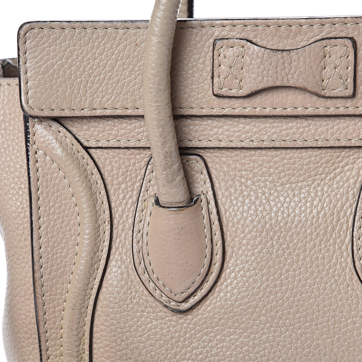 Drummed Calfskin Nano Luggage Dune
