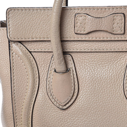 Celine Drummed Calfskin Nano Luggage Dune 11 of 17