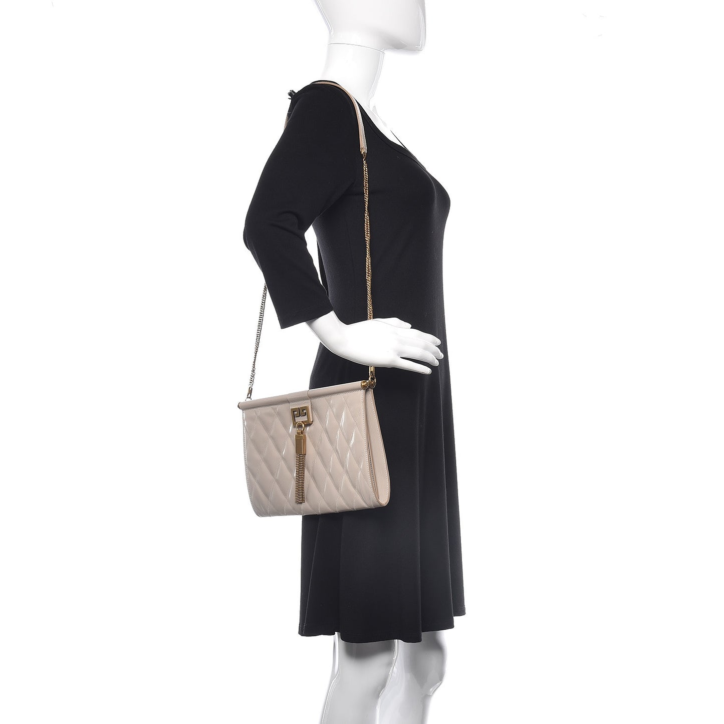 Goatskin Quilted Medium Gem Bag Natural