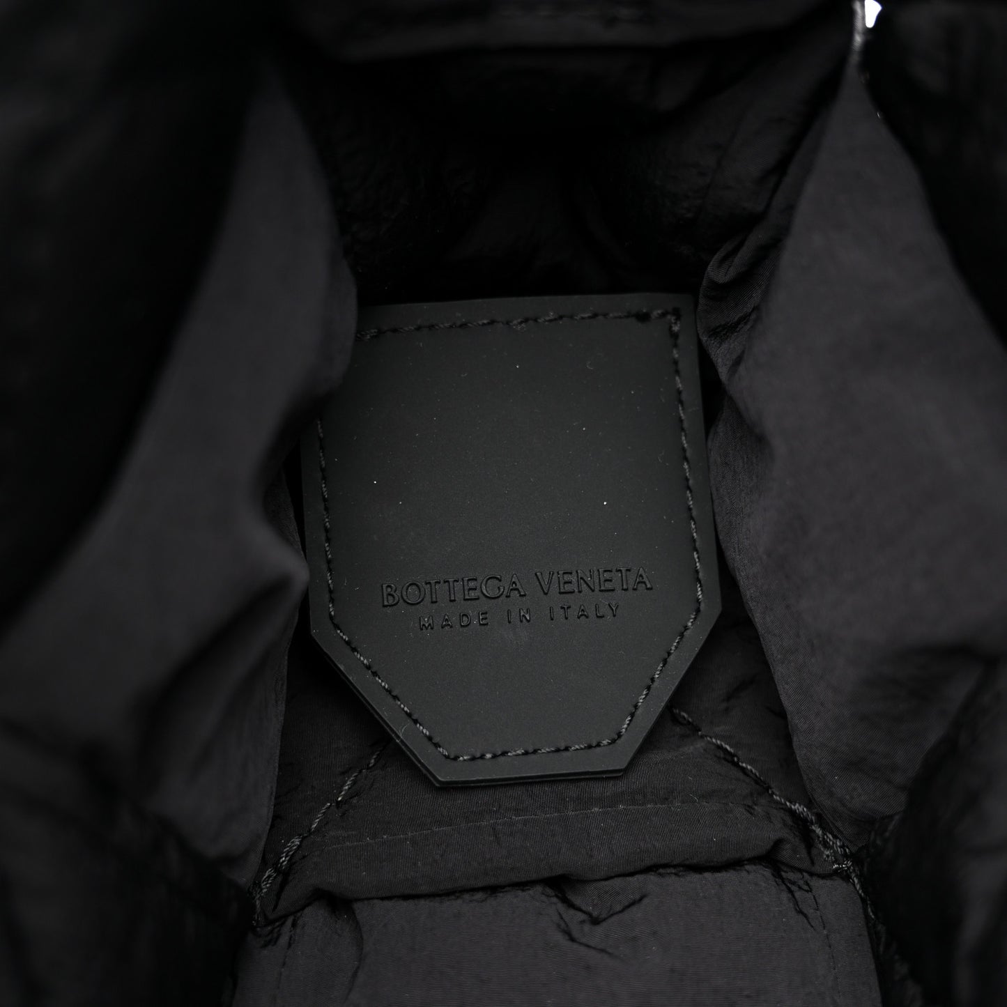 Nylon Intrecciato Padded Tech Cassette Bag Black