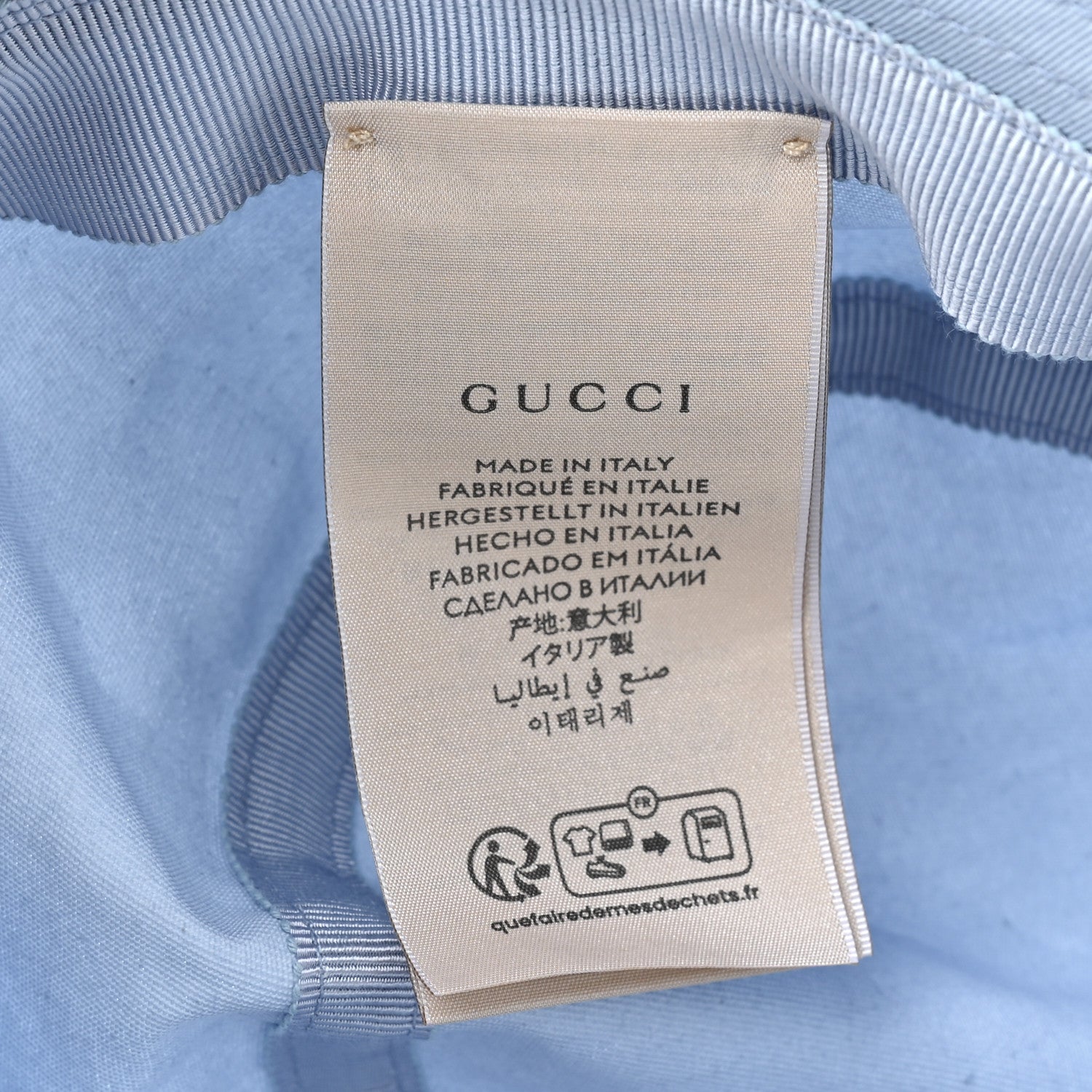 Gucci Canvas Logo Bucket Hat Light Blue 7 of 7