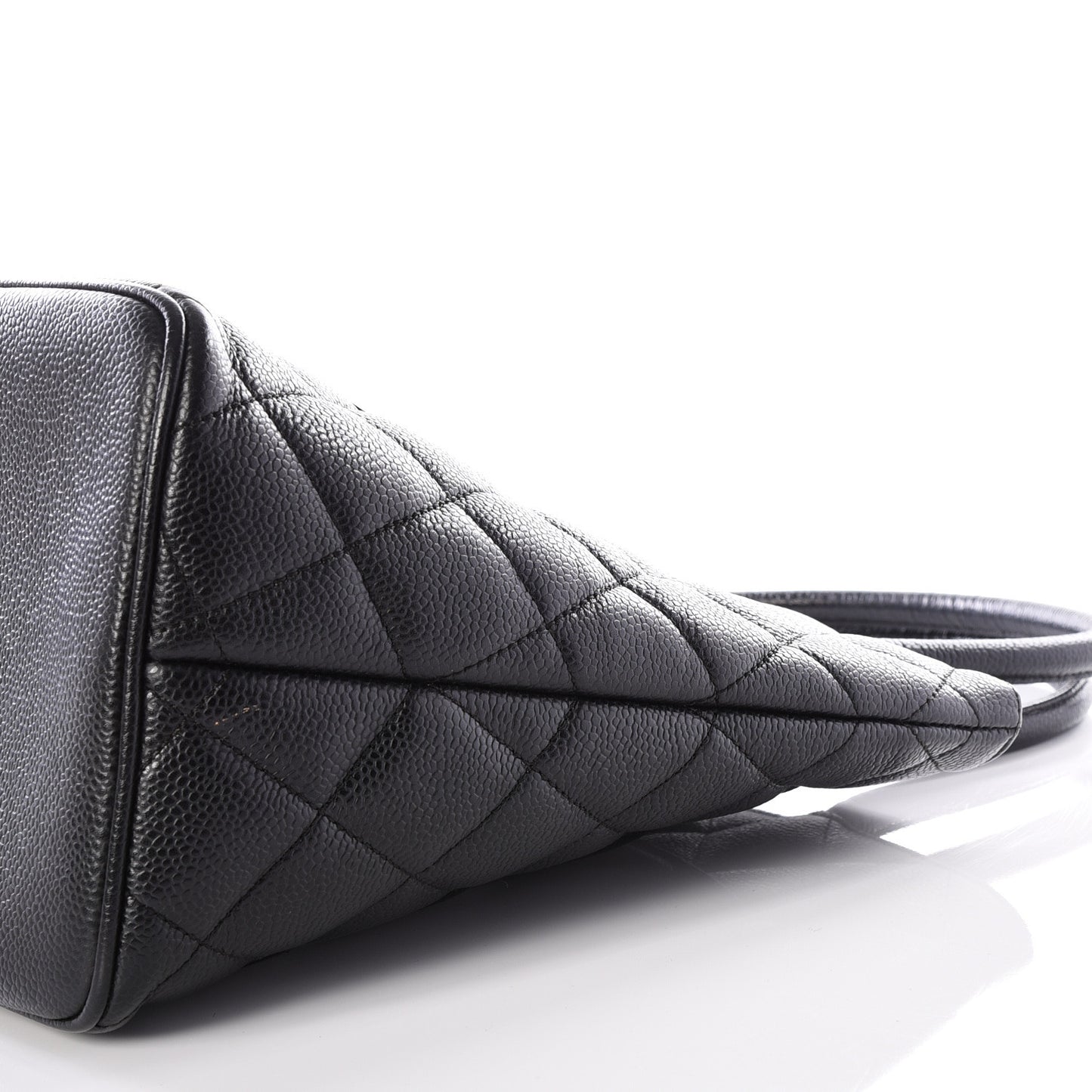 Caviar Quilted Medallion Tote Black